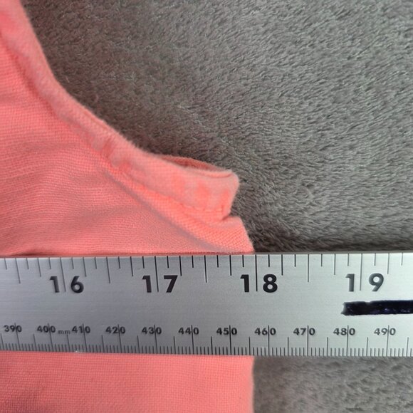 Womens J.Crew Pink Linen Blend Utility Vest Drawstring Hem Button & Zipper S - Picture 7 of 9